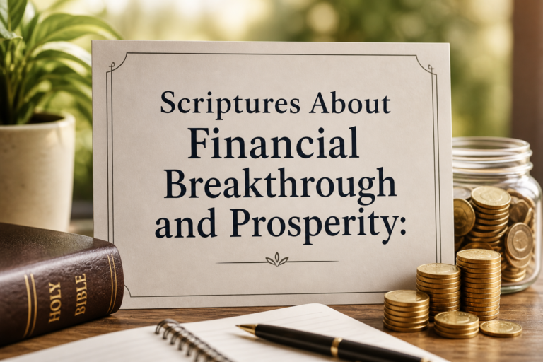 Scriptures About Financial Breakthrough and Prosperity